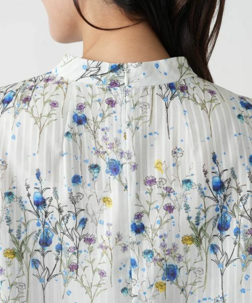 Leilian PLUS HOUSE / レリアンプラスハウス シャツ・ブラウス | 【店舗人気】プリントバンドカラーブラウス | 詳細8
