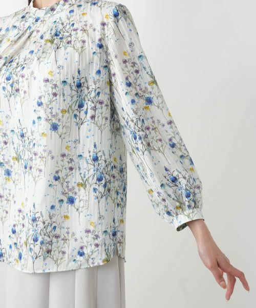 Leilian PLUS HOUSE / レリアンプラスハウス シャツ・ブラウス | 【店舗人気】プリントバンドカラーブラウス | 詳細9