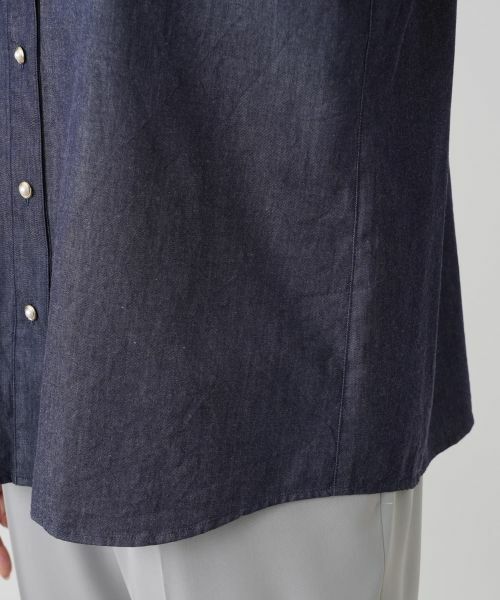 Leilian PLUS HOUSE / レリアンプラスハウス シャツ・ブラウス | 【店舗人気】フリルデニムブラウス | 詳細10