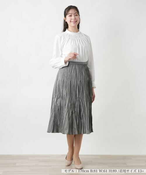 Leilian PLUS HOUSE / レリアンプラスハウス ロング・マキシ丈スカート | 【店舗人気】洗えるプリーツスカート | 詳細4