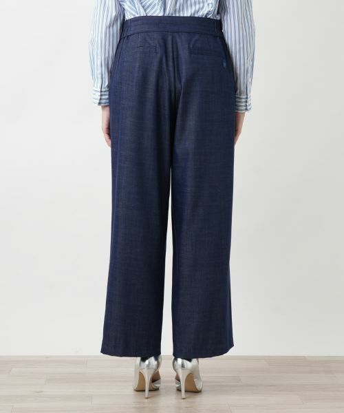 Leilian PLUS HOUSE / レリアンプラスハウス その他パンツ | 【店舗人気】デニム調ワイドパンツ | 詳細6