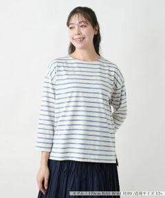 Leilian PLUS HOUSE / レリアンプラスハウス カットソー | ボーダーカットソー