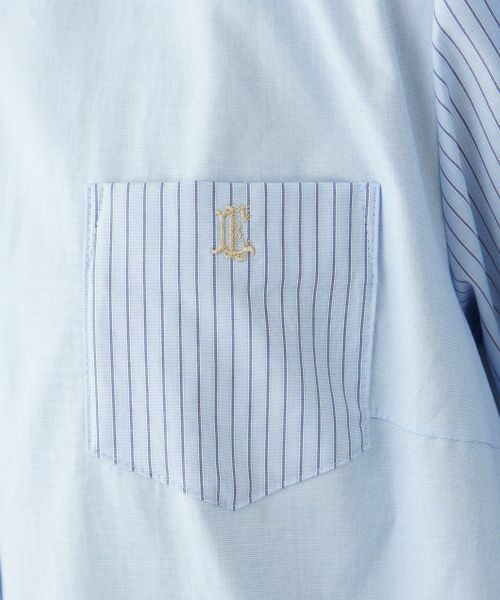 Leilian PLUS HOUSE / レリアンプラスハウス シャツ・ブラウス | 【店舗人気】ストライプ切替シャツ | 詳細12