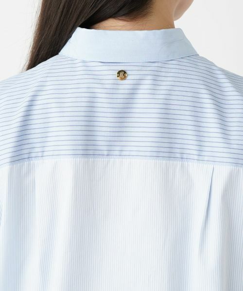 Leilian PLUS HOUSE / レリアンプラスハウス シャツ・ブラウス | 【店舗人気】ストライプ切替シャツ | 詳細8