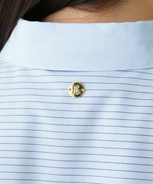 Leilian PLUS HOUSE / レリアンプラスハウス シャツ・ブラウス | 【店舗人気】ストライプ切替シャツ | 詳細9