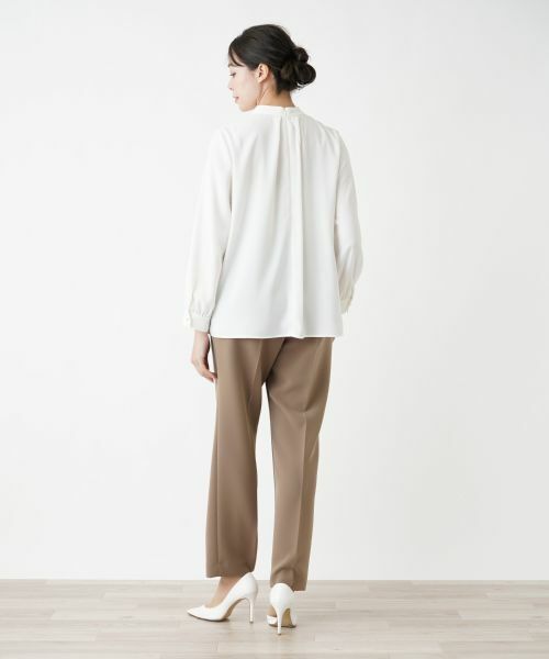 Leilian PLUS HOUSE / レリアンプラスハウス シャツ・ブラウス | 【店舗人気】ミニスタンドカラーフリルブラウス【セレモニー】 | 詳細3