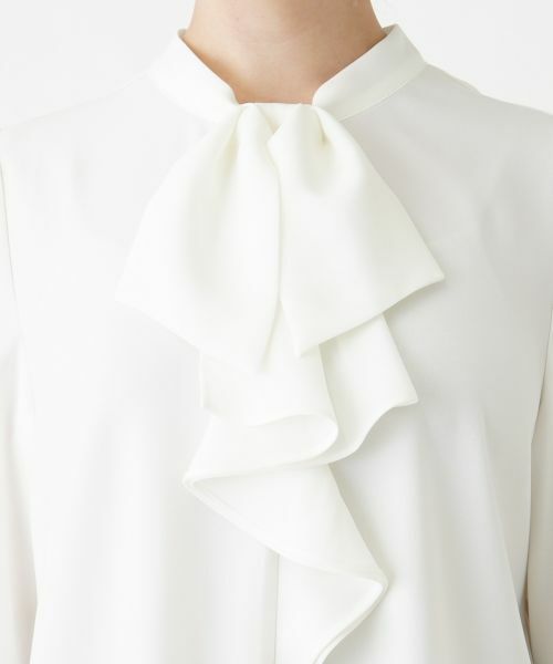 Leilian PLUS HOUSE / レリアンプラスハウス シャツ・ブラウス | 【店舗人気】ミニスタンドカラーフリルブラウス【セレモニー】 | 詳細7