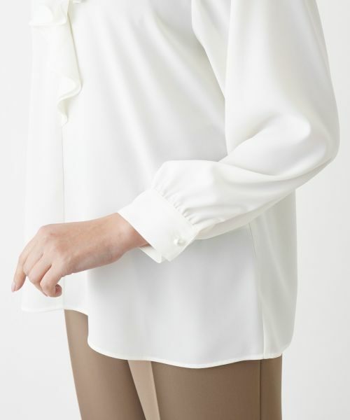 Leilian PLUS HOUSE / レリアンプラスハウス シャツ・ブラウス | 【店舗人気】ミニスタンドカラーフリルブラウス【セレモニー】 | 詳細9