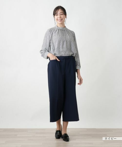 Leilian PLUS HOUSE / レリアンプラスハウス その他パンツ | 【店舗人気】ストレッチワイドパンツ | 詳細1