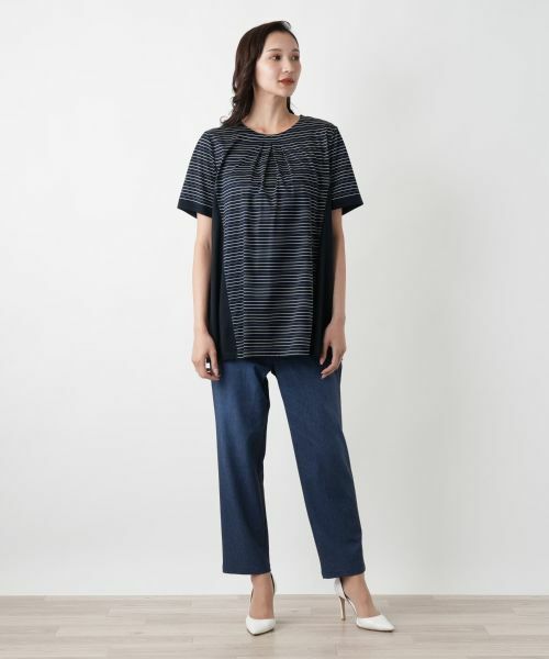 Leilian PLUS HOUSE / レリアンプラスハウス その他パンツ | 【店舗人気】デニム風プリントパンツ | 詳細1