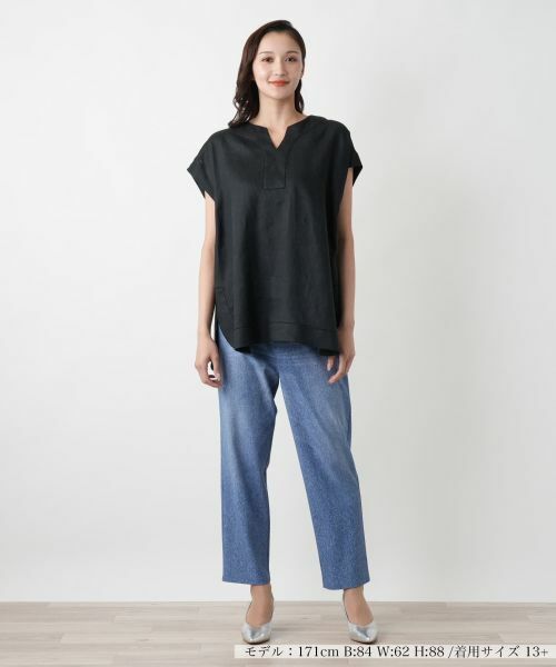 Leilian PLUS HOUSE / レリアンプラスハウス その他パンツ | 【店舗人気】デニム風プリントパンツ | 詳細7