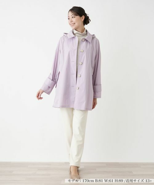 Leilian PLUS HOUSE / レリアンプラスハウス その他アウター | 【店舗人気】フードステンカラーコート | 詳細5