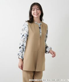 Leilian PLUS HOUSE / レリアンプラスハウス テーラードジャケット | 【店舗人気】ノーカラーベスト