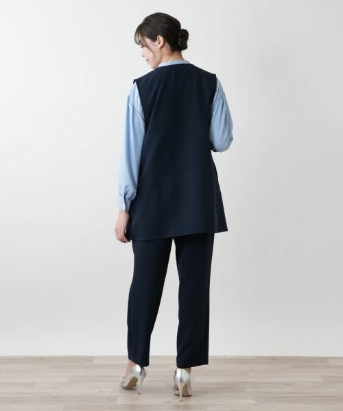 Leilian PLUS HOUSE / レリアンプラスハウス テーラードジャケット | 【店舗人気】ノーカラーベスト | 詳細3