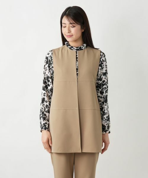 Leilian PLUS HOUSE / レリアンプラスハウス テーラードジャケット | 【店舗人気】ノーカラーベスト | 詳細4