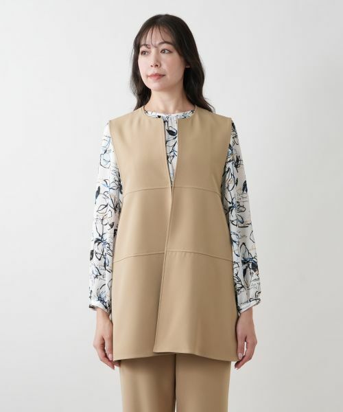 Leilian PLUS HOUSE / レリアンプラスハウス テーラードジャケット | 【店舗人気】ノーカラーベスト | 詳細8