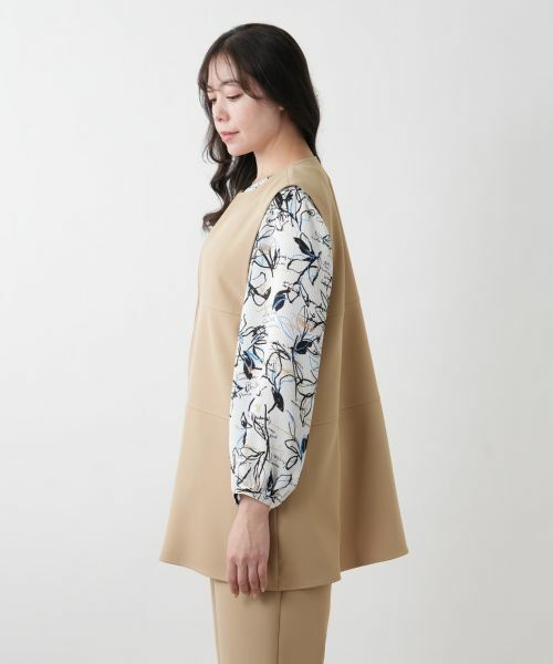 Leilian PLUS HOUSE / レリアンプラスハウス テーラードジャケット | 【店舗人気】ノーカラーベスト | 詳細9