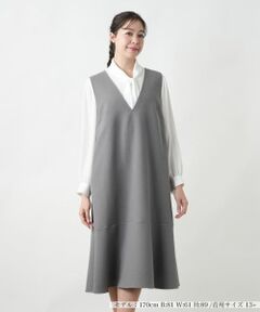 Leilian PLUS HOUSE / レリアンプラスハウス ロング・マキシ丈ワンピース | 【店舗人気】洗えるジャンパースカート