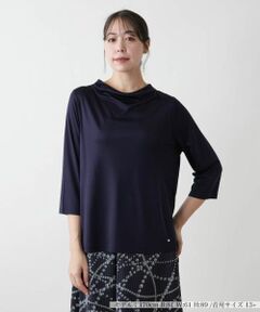 Leilian PLUS HOUSE / レリアンプラスハウス カットソー | 【店舗人気】ドレープネックカットソー