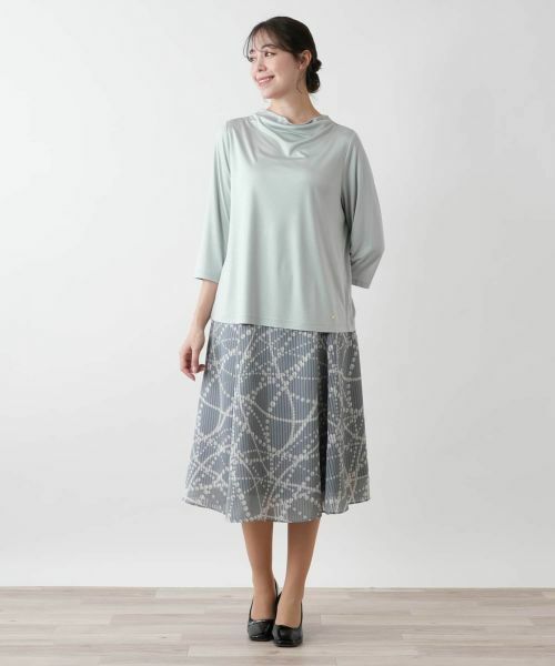 Leilian PLUS HOUSE / レリアンプラスハウス カットソー | 【店舗人気】ドレープネックカットソー | 詳細1