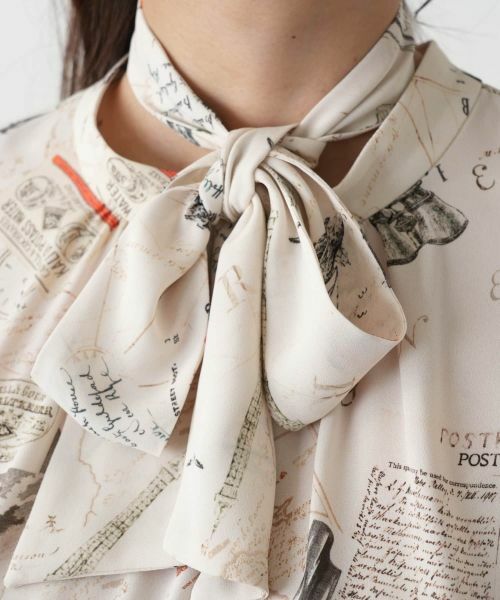 Leilian PLUS HOUSE / レリアンプラスハウス シャツ・ブラウス | 【店舗人気】プリントボウタイブラウス【Leilian WHITE LABEL】 | 詳細10