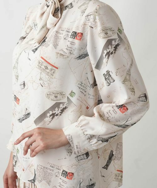 Leilian PLUS HOUSE / レリアンプラスハウス シャツ・ブラウス | 【店舗人気】プリントボウタイブラウス【Leilian WHITE LABEL】 | 詳細11