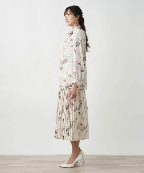 Leilian PLUS HOUSE / レリアンプラスハウス シャツ・ブラウス | 【店舗人気】プリントボウタイブラウス【Leilian WHITE LABEL】 | 詳細2