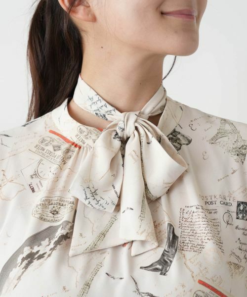 Leilian PLUS HOUSE / レリアンプラスハウス シャツ・ブラウス | 【店舗人気】プリントボウタイブラウス【Leilian WHITE LABEL】 | 詳細8