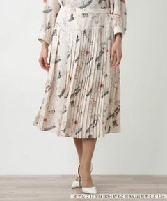 Leilian PLUS HOUSE / レリアンプラスハウス ロング・マキシ丈スカート | 【店舗人気】プリントプリーツスカート【Leilian WHITE LABEL】