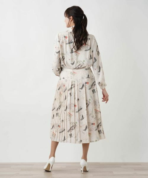 Leilian PLUS HOUSE / レリアンプラスハウス ロング・マキシ丈スカート | 【店舗人気】プリントプリーツスカート【Leilian WHITE LABEL】 | 詳細3