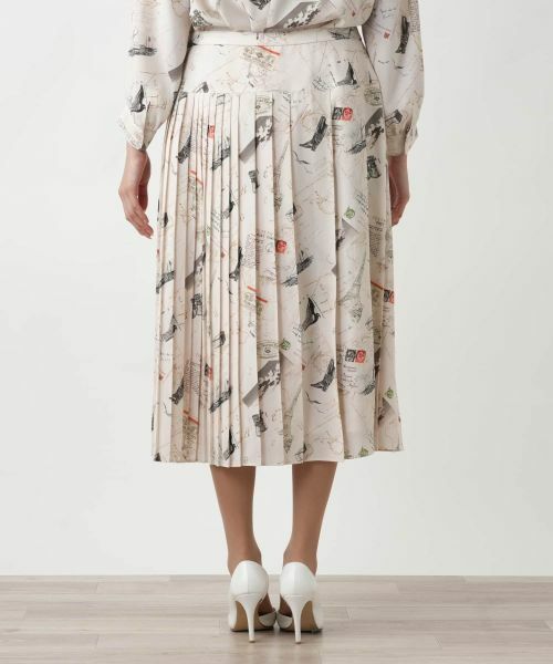 Leilian PLUS HOUSE / レリアンプラスハウス ロング・マキシ丈スカート | 【店舗人気】プリントプリーツスカート【Leilian WHITE LABEL】 | 詳細6