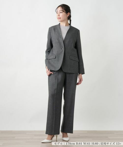 新品【Leilian レリアン】春夏 セットアップ スーツ 紺 13+
