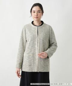 Leilian PLUS HOUSE / レリアンプラスハウス テーラードジャケット | 【店舗人気】ツイードニットジャケット【セレモニー】【Leilian WHITE LABEL】