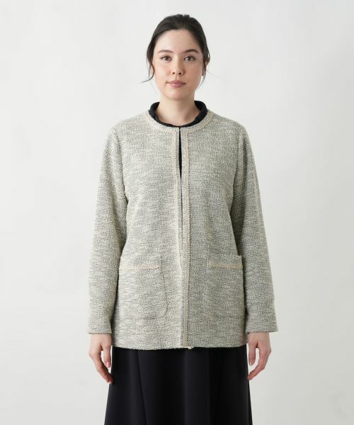 Leilian PLUS HOUSE / レリアンプラスハウス テーラードジャケット | 【店舗人気】ツイードニットジャケット【セレモニー】【Leilian WHITE LABEL】 | 詳細4