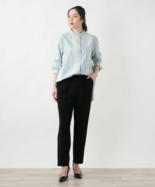 Leilian PLUS HOUSE / レリアンプラスハウス シャツ・ブラウス | 【店舗人気】バンドカラーブラウス【Leilian WHITE LABEL】 | 詳細1