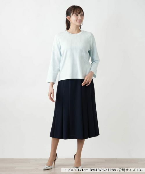 Leilian PLUS HOUSE / レリアンプラスハウス ニット・セーター | 【店舗人気】クルーネックニット【Leilian WHITE LABEL】 | 詳細8