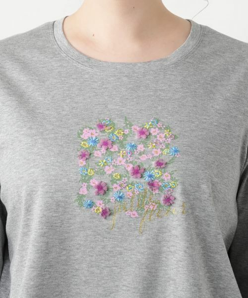 Leilian PLUS HOUSE / レリアンプラスハウス Tシャツ | 【店舗人気】フラワーモチーフカットソー【Leilian WHITE LABEL】 | 詳細10