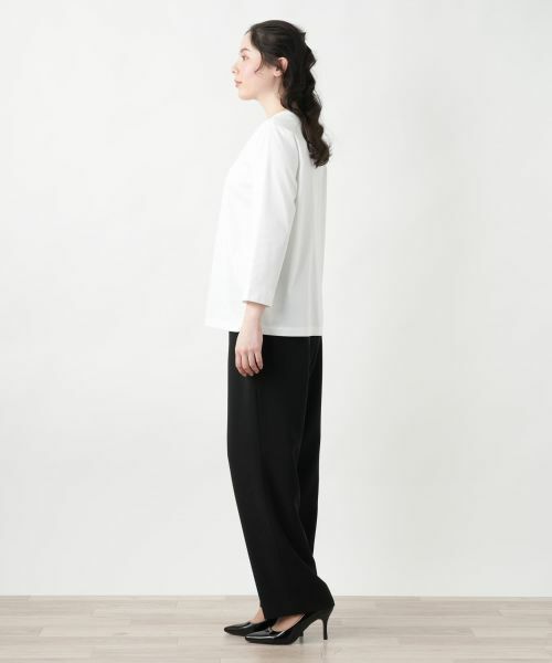 Leilian PLUS HOUSE / レリアンプラスハウス Tシャツ | 【店舗人気】フラワーモチーフカットソー【Leilian WHITE LABEL】 | 詳細2