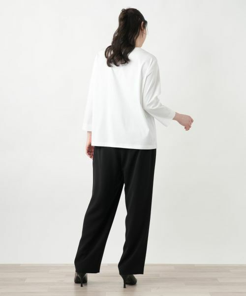 Leilian PLUS HOUSE / レリアンプラスハウス Tシャツ | 【店舗人気】フラワーモチーフカットソー【Leilian WHITE LABEL】 | 詳細3