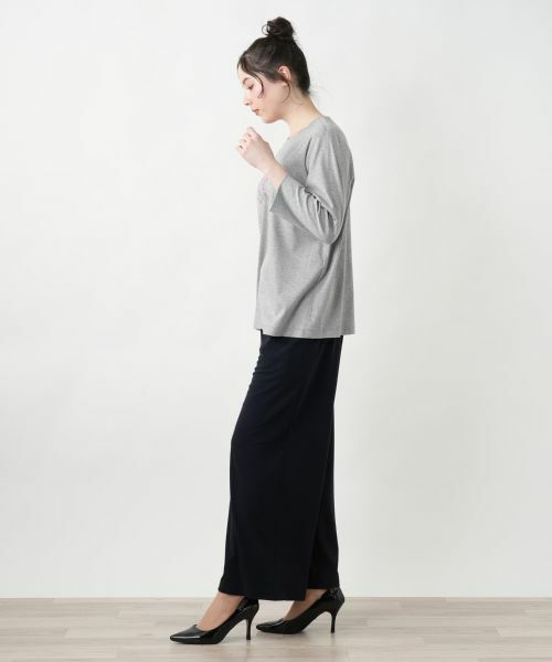 Leilian PLUS HOUSE / レリアンプラスハウス Tシャツ | 【店舗人気】フラワーモチーフカットソー【Leilian WHITE LABEL】 | 詳細5