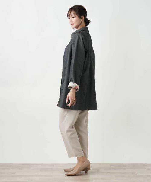 Leilian PLUS HOUSE / レリアンプラスハウス その他アウター | 【店舗人気】ステンカラーショートコート【Leilian WHITE LABEL】 | 詳細2