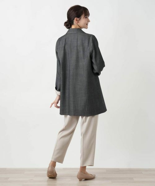 Leilian PLUS HOUSE / レリアンプラスハウス その他アウター | 【店舗人気】ステンカラーショートコート【Leilian WHITE LABEL】 | 詳細3