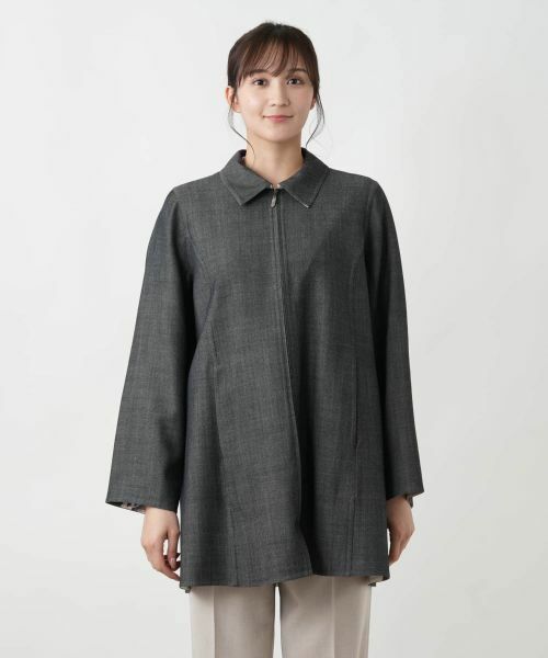 Leilian PLUS HOUSE / レリアンプラスハウス その他アウター | 【店舗人気】ステンカラーショートコート【Leilian WHITE LABEL】 | 詳細4