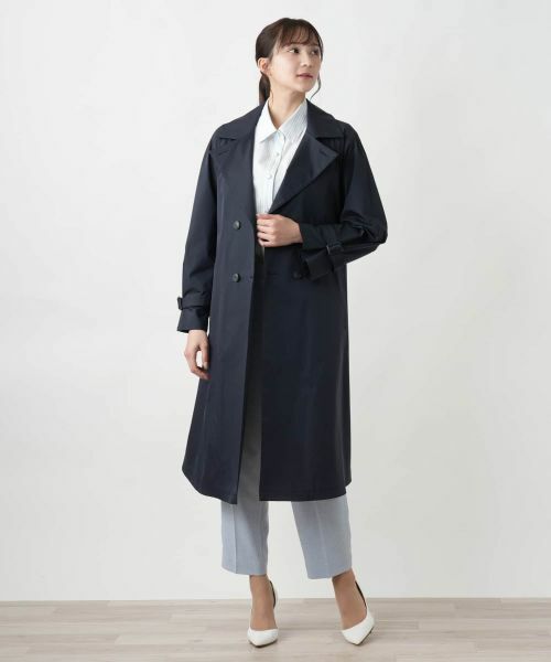 Leilian PLUS HOUSE / レリアンプラスハウス その他アウター | 【店舗人気】オープンカラートレンチコート【セレモニー】【Leilian WHITE LABEL】 | 詳細1