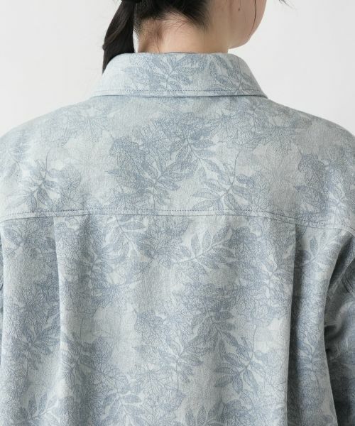 Leilian PLUS HOUSE / レリアンプラスハウス テーラードジャケット | リーフ柄シャツジャケット【Leilian WHITE LABEL】 | 詳細11