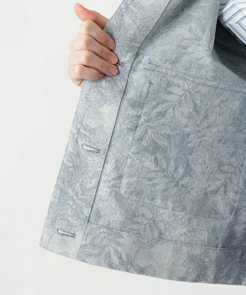 Leilian PLUS HOUSE / レリアンプラスハウス テーラードジャケット | リーフ柄シャツジャケット【Leilian WHITE LABEL】 | 詳細15