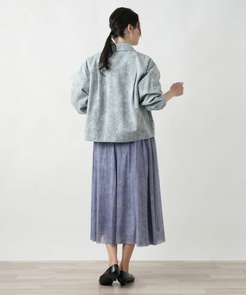 Leilian PLUS HOUSE / レリアンプラスハウス テーラードジャケット | リーフ柄シャツジャケット【Leilian WHITE LABEL】 | 詳細6