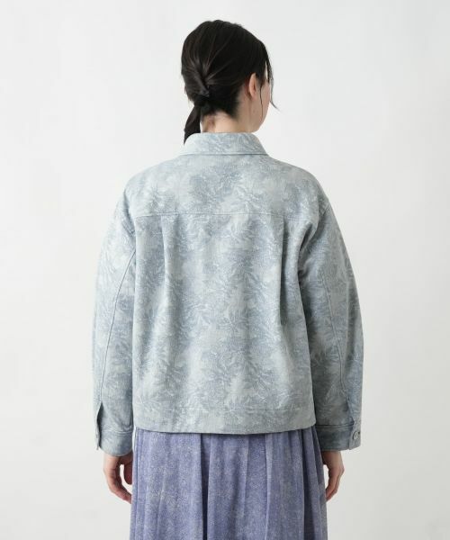 Leilian PLUS HOUSE / レリアンプラスハウス テーラードジャケット | リーフ柄シャツジャケット【Leilian WHITE LABEL】 | 詳細9