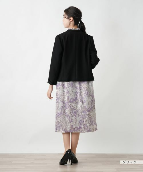 Leilian PLUS HOUSE / レリアンプラスハウス テーラードジャケット | 【店舗人気】ノーカラージャケット【Leilian WHITE LABEL】 | 詳細3