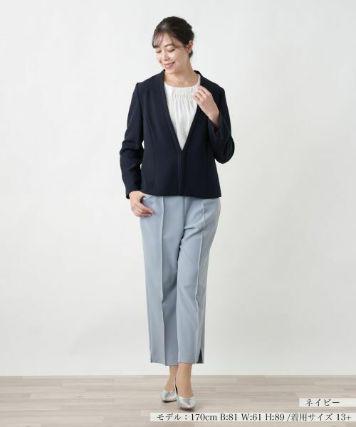 Leilian PLUS HOUSE / レリアンプラスハウス テーラードジャケット | 【店舗人気】ノーカラージャケット【Leilian WHITE LABEL】 | 詳細4